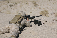 U.S. Marine zeroing M107 sniper rifle at Camp Wilson Poster Print