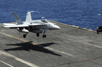 F/A-18C Hornet landing on USS Ronald Reagan Poster Print