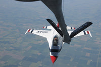 U.S. Air Force Thunderbird pilot air-to-air refueling poster print featuring an F-16 Fighting Falcon.