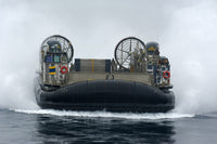 Landing Craft Air Cushion Approaching USS New Orleans Poster Print