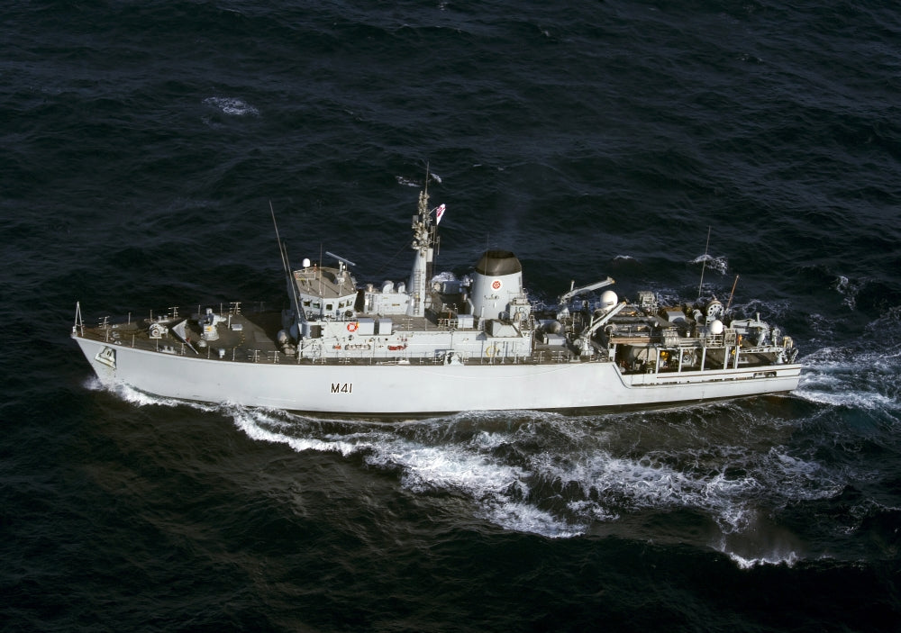 HMS Quorn Royal Navy Mine Countermeasures Ship Poster Print