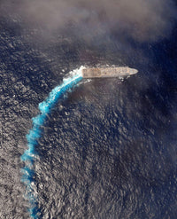 USS Green Bay Transits the Indian Ocean Poster Print featuring naval power.