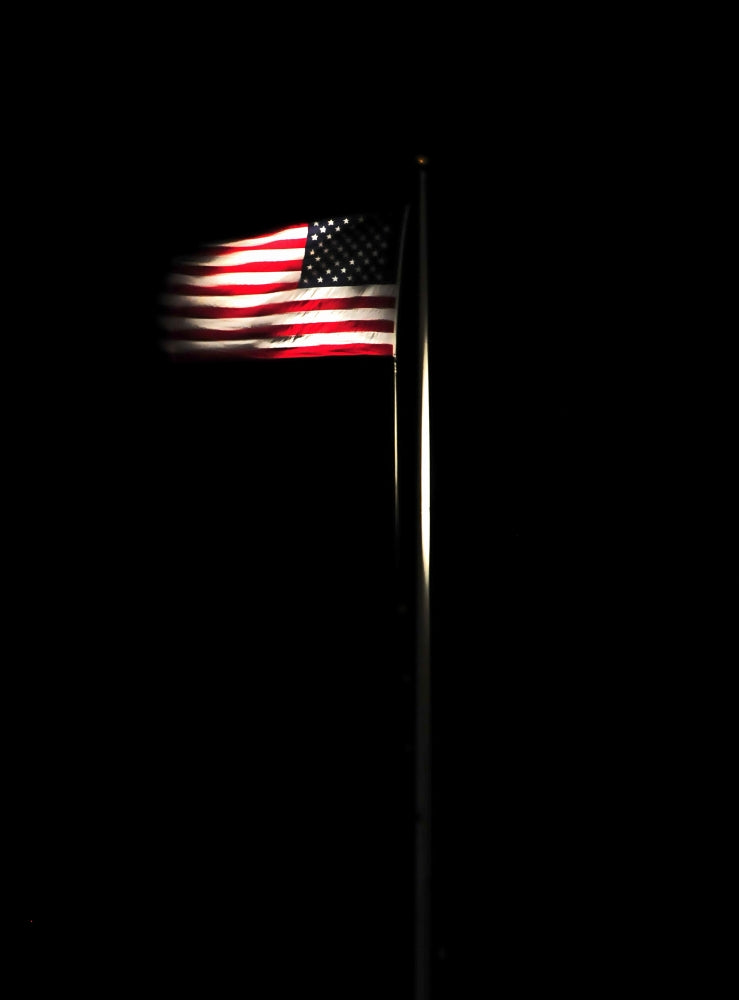 American flag flying over Naval Station Guantanamo Bay Poster Print