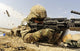 U.S. Air Force soldier firing Mk48 Super SAW machine gun poster print
