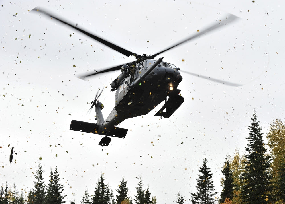 HH-60G Pave Hawk helicopter landing poster print