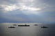 Multinational Navy ships navigating the Korea Strait, poster print.