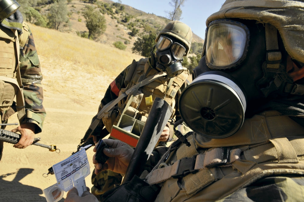 Seabees Conduct Decontamination Wash Down Poster Print 17x11.