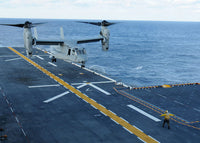 MV-22 Osprey landing poster print aboard USS Iwo Jima