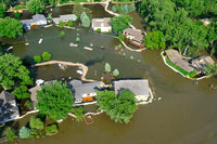 Missouri River Encroaches on Homes in Sioux City Poster Print by Stocktrek Images.