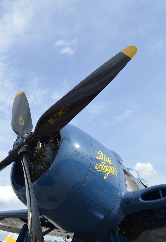 F8F Bearcat Propeller Low Angle View Poster Print