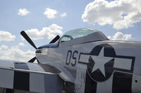 P-51D Mustang parked on the flight line poster print