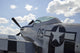 P-51D Mustang parked on the flight line poster print