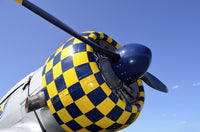 Close-up view of AT-6F Texan aircraft propeller poster print