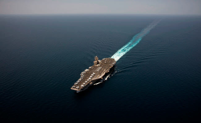 USS Abraham Lincoln Aircraft Carrier Poster Print - Arabian Sea