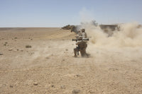 U.S. Marines firing high-explosive rockets during training in the Middle East - Poster Print