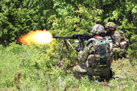 Soldiers from the Croatian Army returning fire during Immediate Response 2012 poster print.