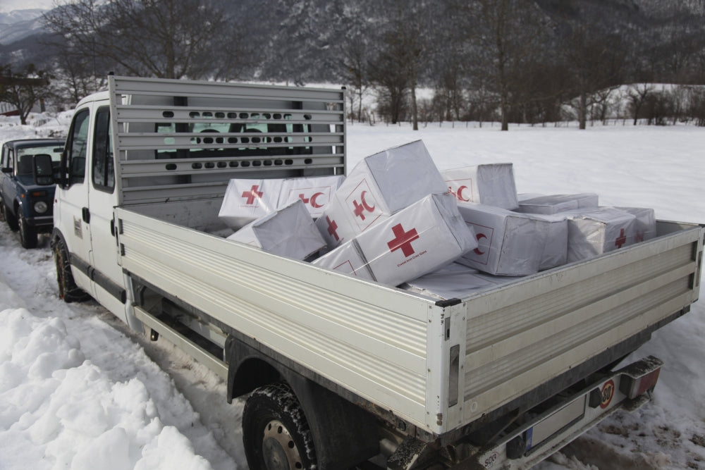 February 22, 2012 Medical Supplies Loading for U.S. Army Helicopter Poster Print