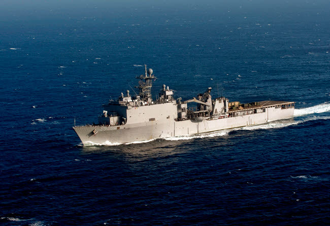 USS Rushmore Whidbey Island-Class Dock Landing Ship Poster Print