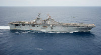 USS Essex Amphibious Assault Ship Poster Print navigating the Pacific Ocean.