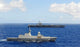 Republic of Singapore frigate RSS Formidable alongside USS Nimitz poster print