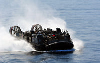 A Landing Craft Air Cushion transiting through the Pacific Ocean poster print.