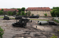 US Soldiers training Polish military on Patriot missile system poster print.