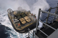 East China Sea Landing Craft Air Cushion Approaches USS Bonhomme Richard Poster Print