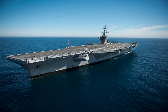 USS Carl Vinson aircraft carrier poster print in the Pacific Ocean.