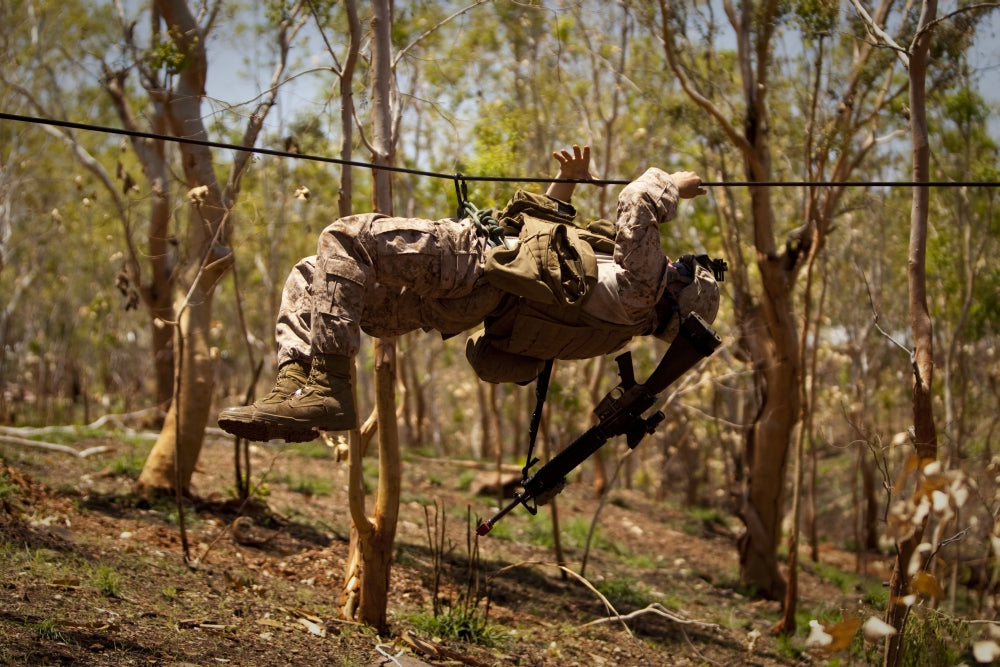 U.S. Marine gorge crossing demonstration poster print