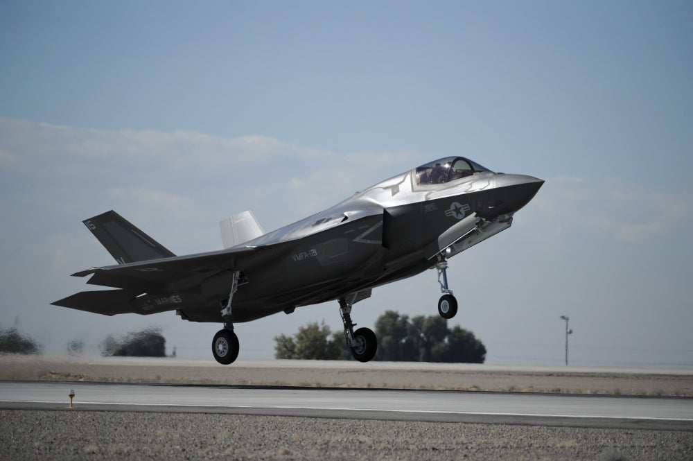 U.S. Marine Corps F-35B Aircraft Landing Poster Print