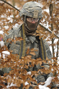 U.S. Army soldier conducting a dismounted patrol during training in Germany.