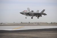F-35B Lightning II Joint Strike Fighter vertical landing poster print.