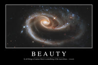 Beauty Inspirational Quote Poster Print featuring Aristotle's quote about nature.