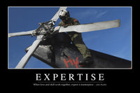 Expertise Motivational Quote Poster Print by John Ruskin - When love and skill work together