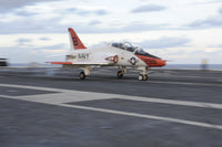 T-45C Goshawk being launched from USS Theodore Roosevelt aircraft carrier