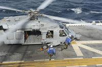 H-60 Sea Hawk helicopter takeoff poster print from USS Bataan.