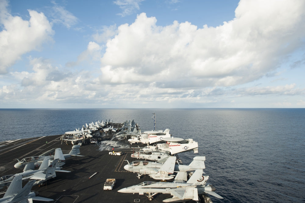 USS Nimitz transiting the South China Sea poster print