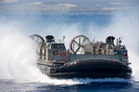 High-Speed Landing Craft Air Cushion Poster Print showcasing modern maritime engineering