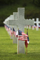 A grave site at Aisne-Marne American Cemetery Poster Print