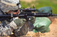US Army soldier firing M4 carbine rifle poster print