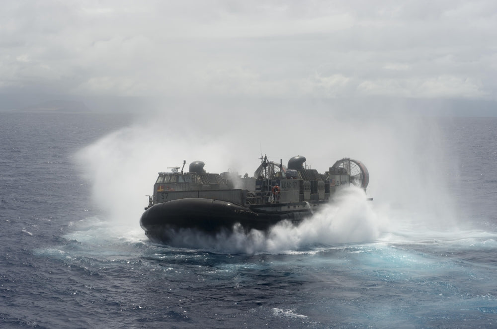 U.S. Navy landing craft air cushion poster print during RIMPAC 2014.