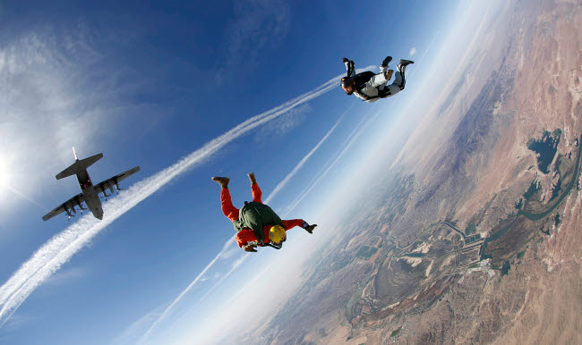 Military Freefall Parachutist HALO Jump Poster Print