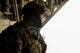 U.S. Army Green Beret preparing to jump from a C-130H3 Hercules aircraft poster print.