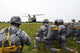 U.S. Army paratroopers boarding a CH-47 Chinook helicopter poster print.