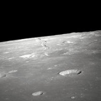 A high forward oblique view of Rima Ariadaeus on the Moon poster print.