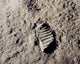 Poster print of one of the first footprints from the Apollo 11 mission.