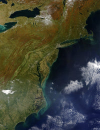 Satellite view of the United States East Coast poster print.