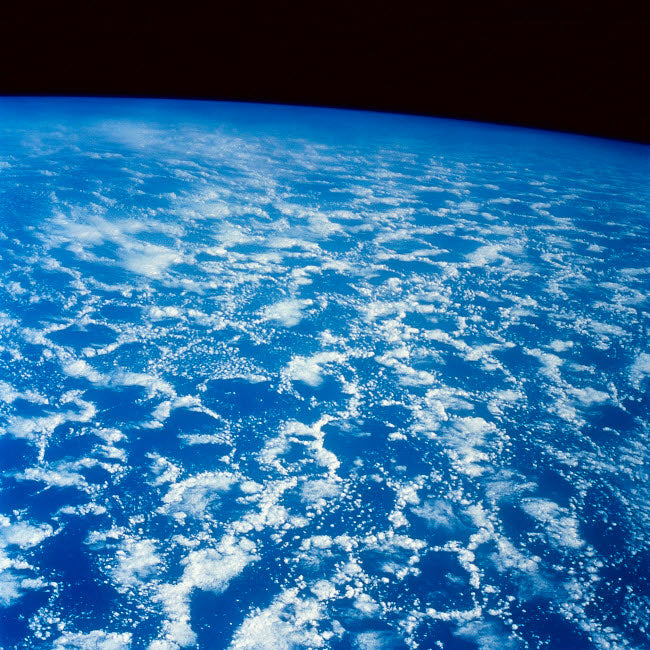 Clouds from Space Poster Print showcasing intricate cloud formations