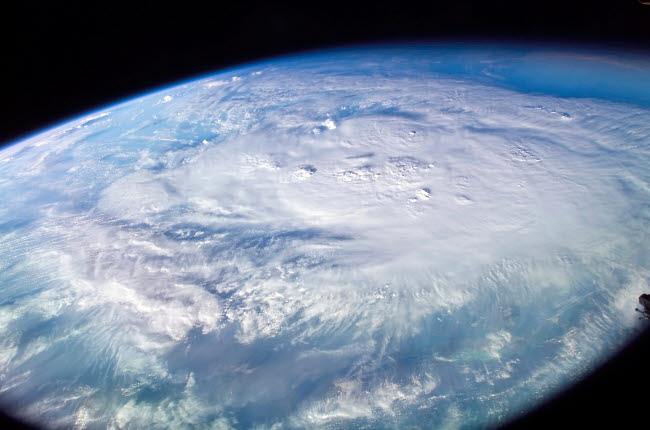 Hurricane Charley Poster Print by Stocktrek Images, showcasing the powerful imagery of a hurricane.