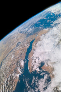 Earth view of the Sinai Peninsula, Red Sea, and Mediterranean Poster Print